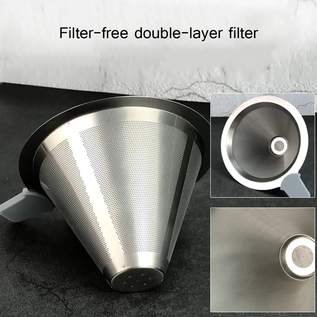 Station de café goutte à goutte manuelle Inox avec support ajustable