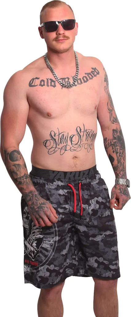 Sous-vêtement Yakuza Trouble gris camouflage S pour look streetwear