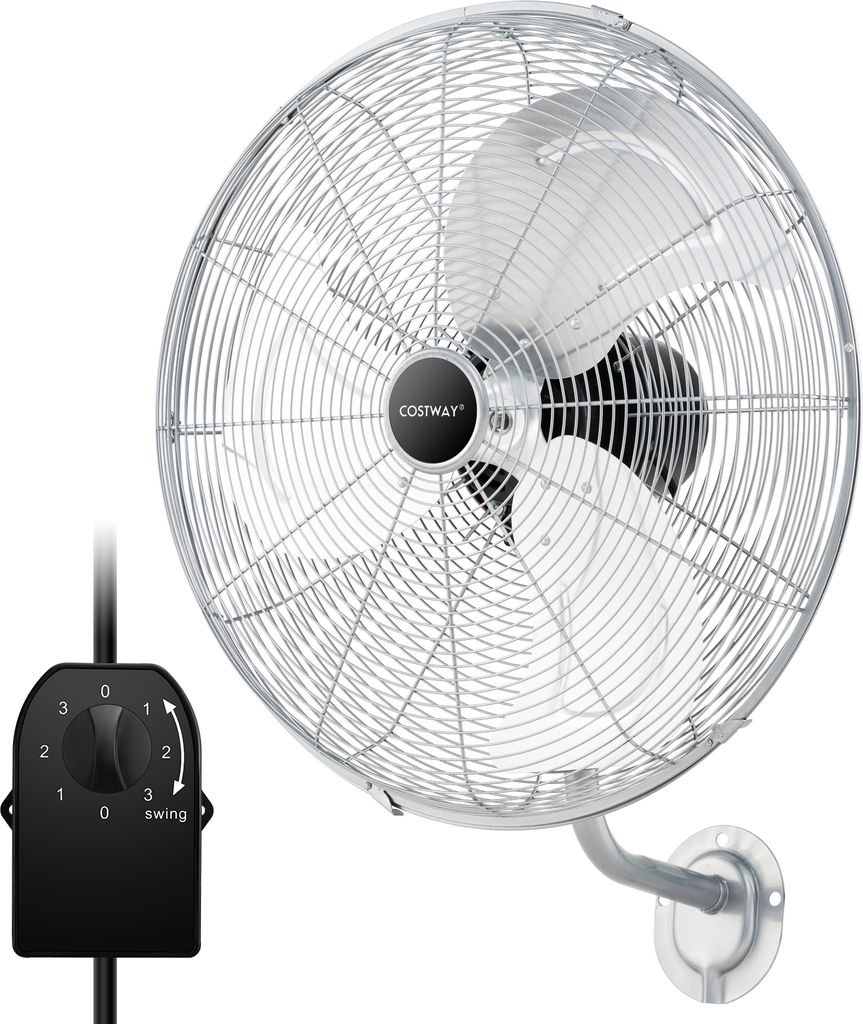 COSTWAY Ventilateur mural industriel 56cm, Ventilateur 85° Image du produit 