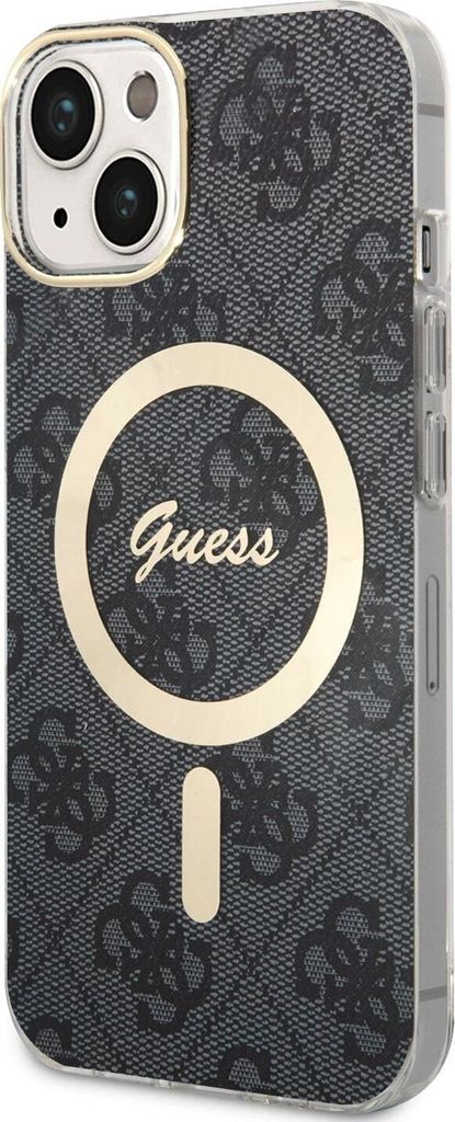 Guess Hardcase IML MagSafe Hülle für iPhone 15, schwarz Produktbild 