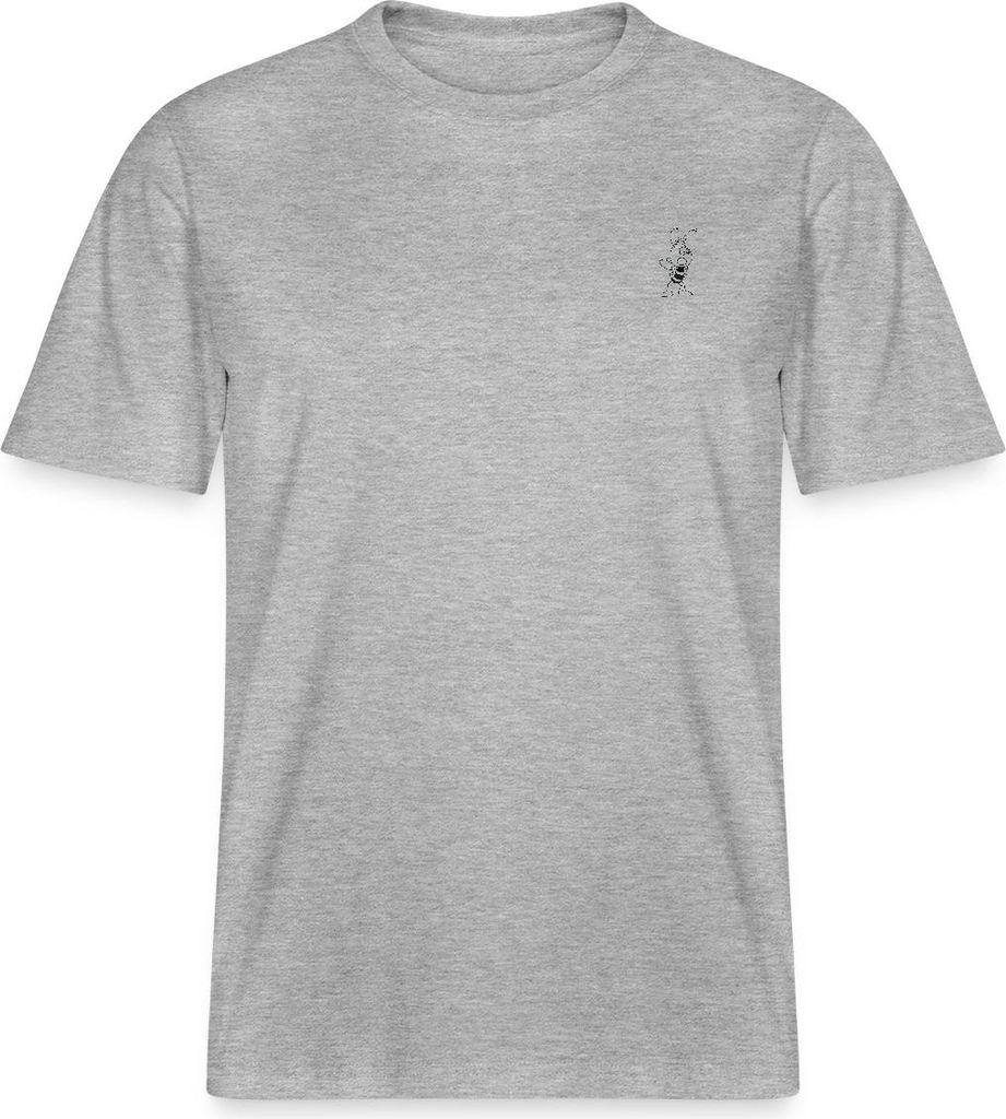 Spreadshirt Biene Maja Willi Silhouette Stick Relaxed Fit Uni T-Shirt, M, Grau meliert