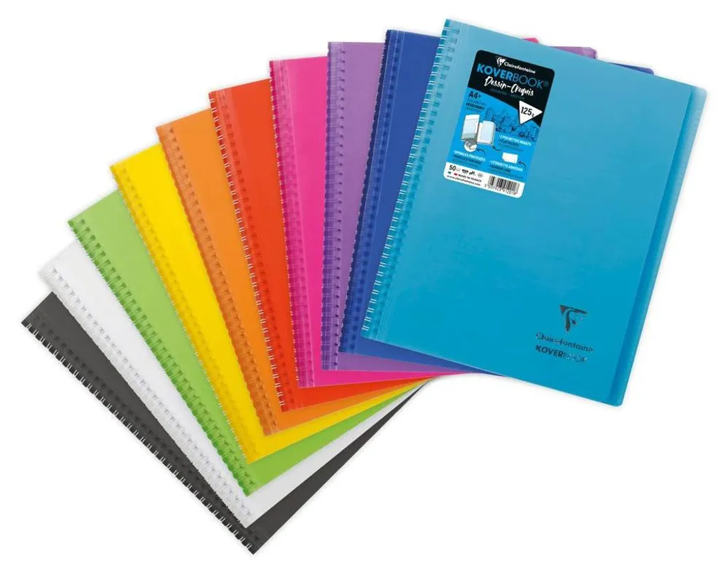 Cahier à spirales A4+ KB 50 feuilles 125g pour étudiants et architectes