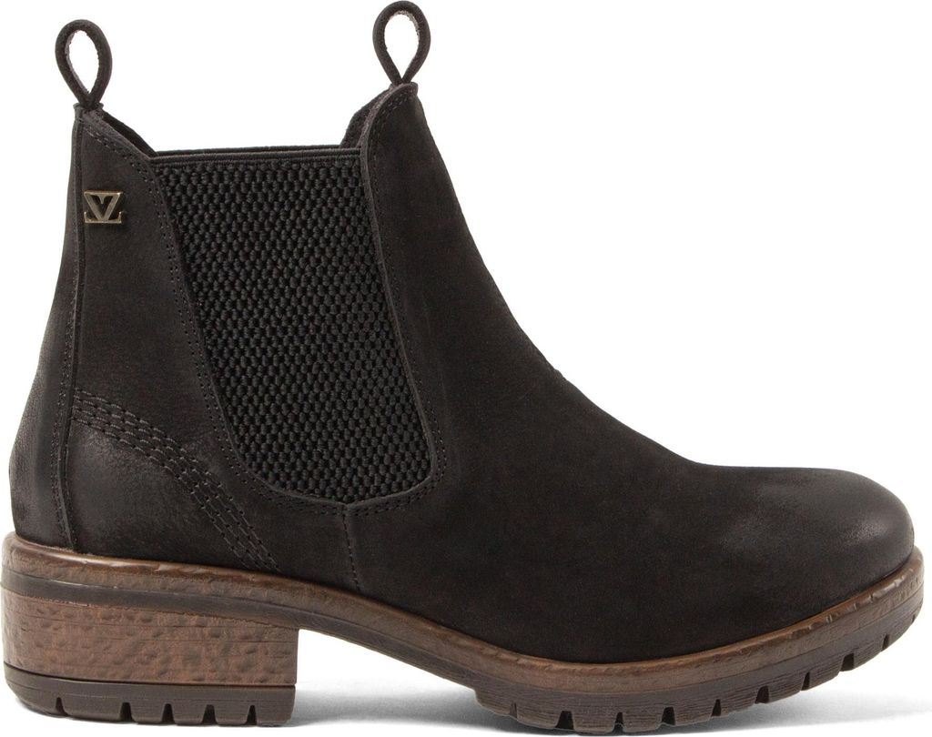 Lazamani Lia Damen Leder Chelsea-Boots Black Größe 37