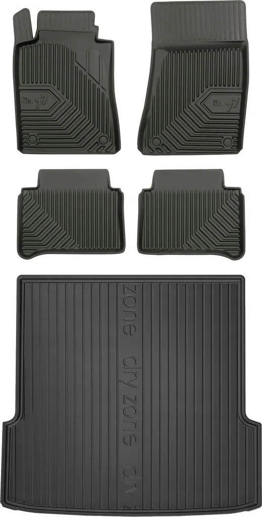 Tappetini Gomma Anteriori Su Misura Per Mercedes Classe E W211 (2002-2009) E CLS W219 (2004-2011) - 2 Pezzi