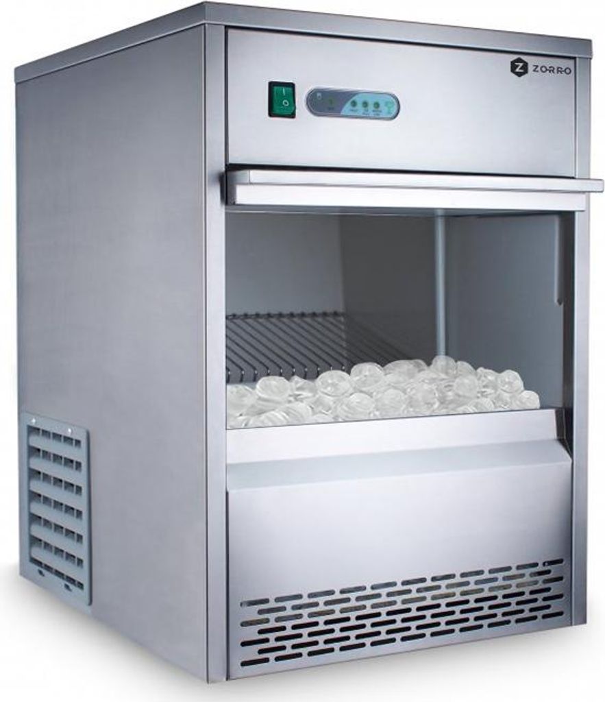 ZORRO Eiswürfelbereiter ZEB 25 ECO | 25kg/24h | Eiswürfelmaschine Gastro | Inkl. Zubehör