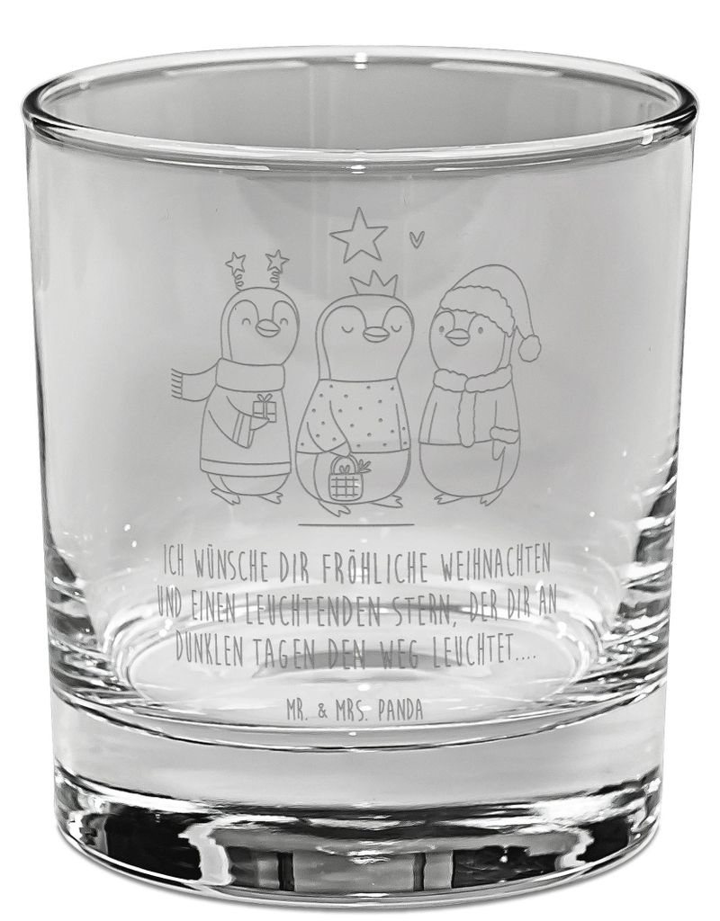 Mr. & Mrs. Panda Tumbler Winterzeit Heilige drei Könige - Transparent - Geschenk, Winter, Heiligabend, Bourbon Glas, Weihnachtszeit, Rocks, Weihna...