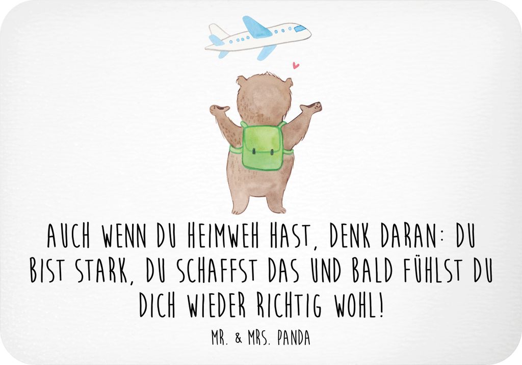 Mr. & Mrs. Panda magnet Heimweh überwinden - Weiß - Geschenk, Trost, Kühlschrankmagnet, Vertrauem, mutmachen, Geborgenheit, bildmagnet, Lebenshi...