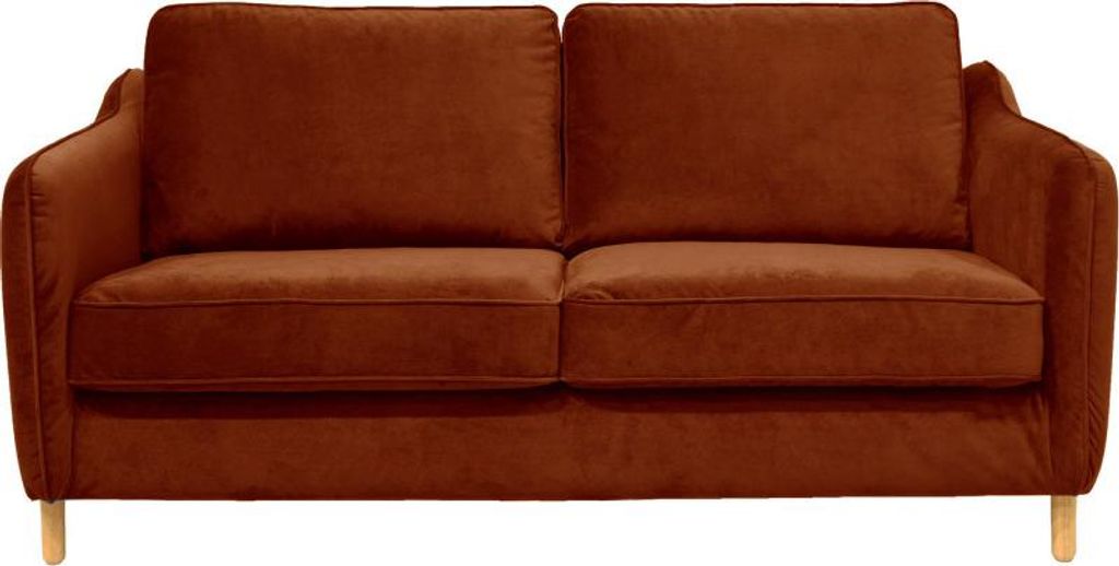 Drawer - Sofa-Bett express für 2 Personen aus Samt - Rost