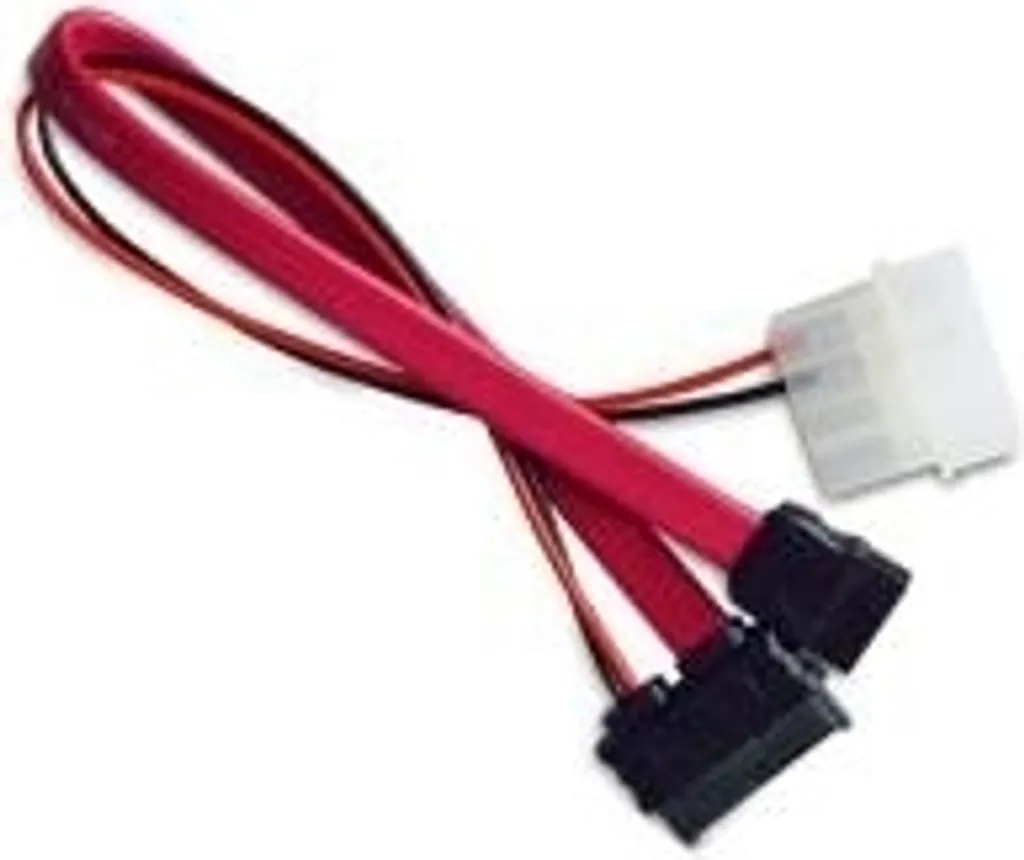Câble combiné SATA 2 blindé de 20cm anti-parasite pour SSD et HDD