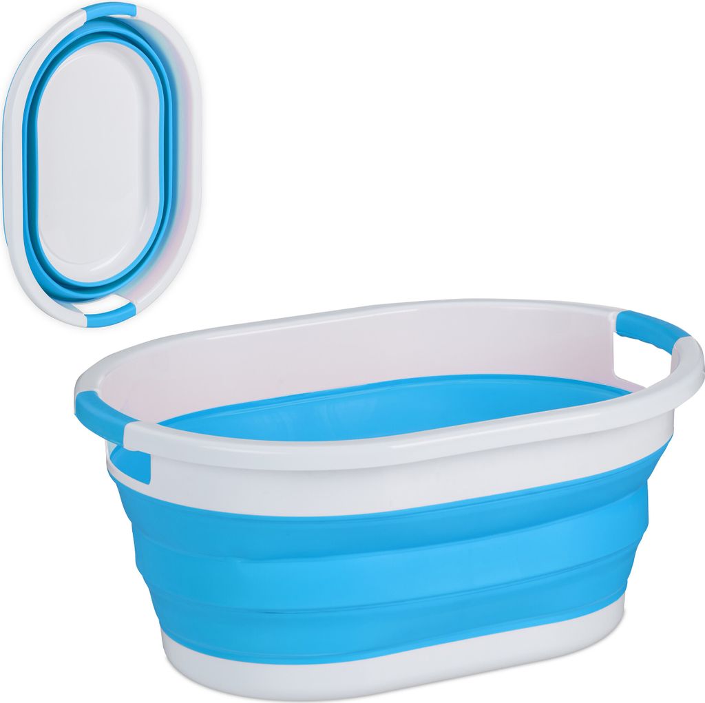 Relaxdays Wäschekorb faltbar, 24 l, Wäschewanne aus Produktbild 