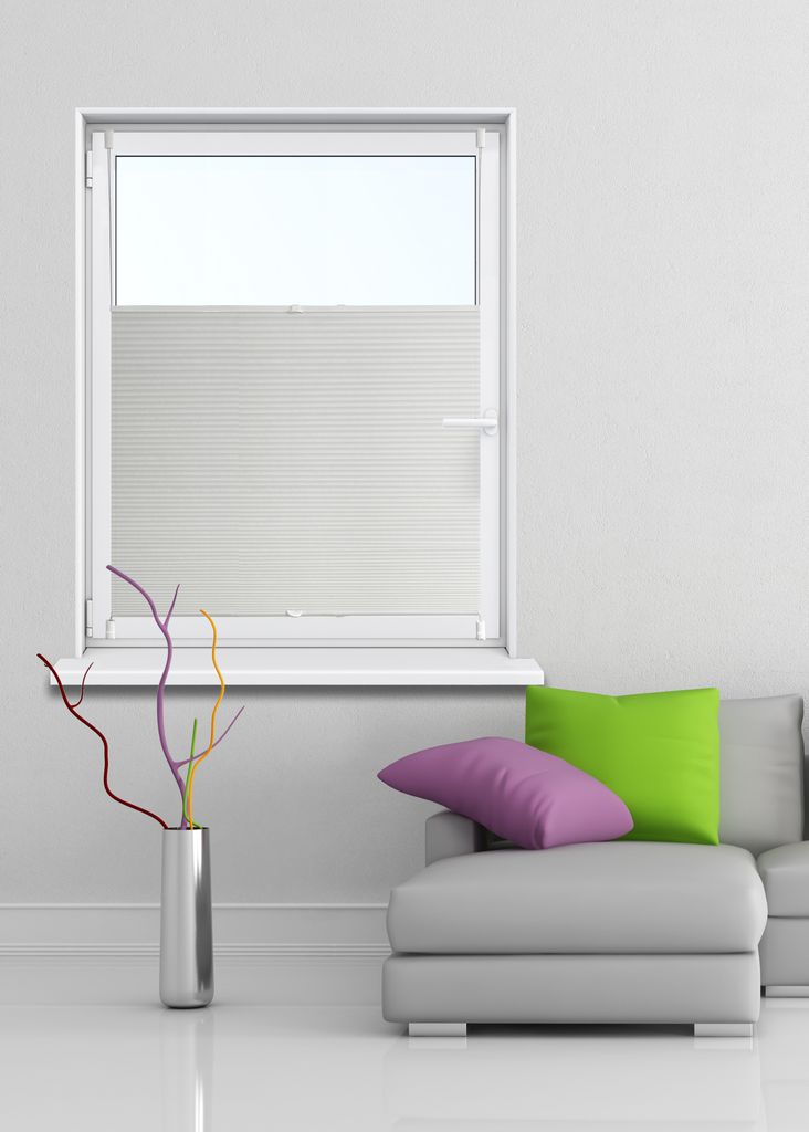 Plissee für Fenster und Türen silber-grau 100x140 ohne Bohren Rollo Jalousie 