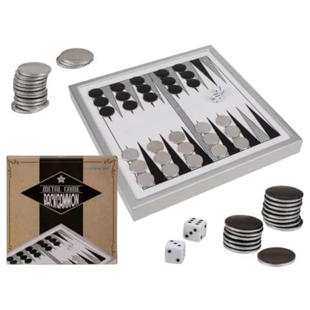 Aus dem Blauen heraus Metallspiel Backgammon