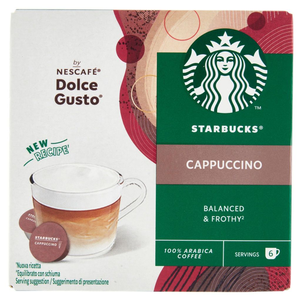 Capsules Cappuccino Starbucks Dolce Gusto, boîte de 12 Image du produit 
