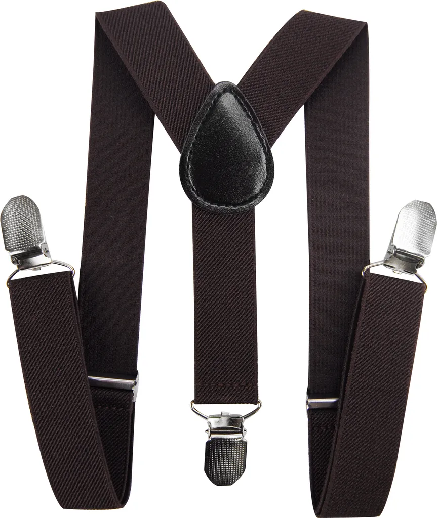 Axy Bretelle Vintage Marrone Scuro Bambini - Eleganza d'Altri Tempi