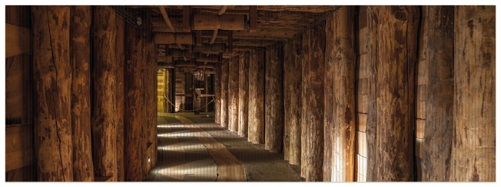 Wallario Duschmatte Antirutschmatte Badmatte Fußmatte Alter Tunnel in einer Salzmine in Polen, Größe ca. 180 x 65 cm