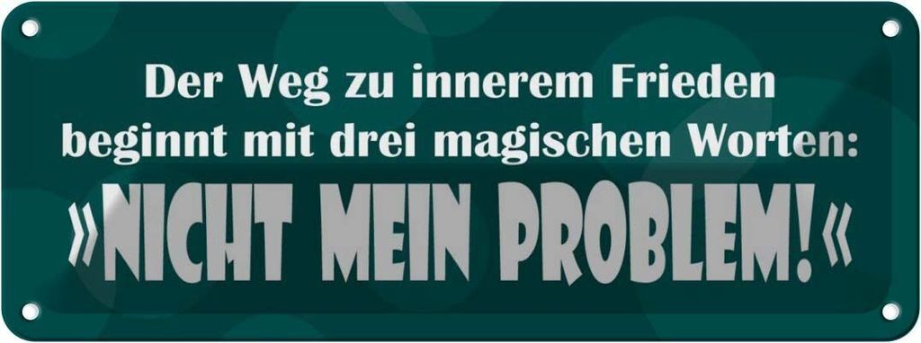vianmo Blechschild 10x27 cm Weg zum inneren Frieden Dekoration Spruch Zitat