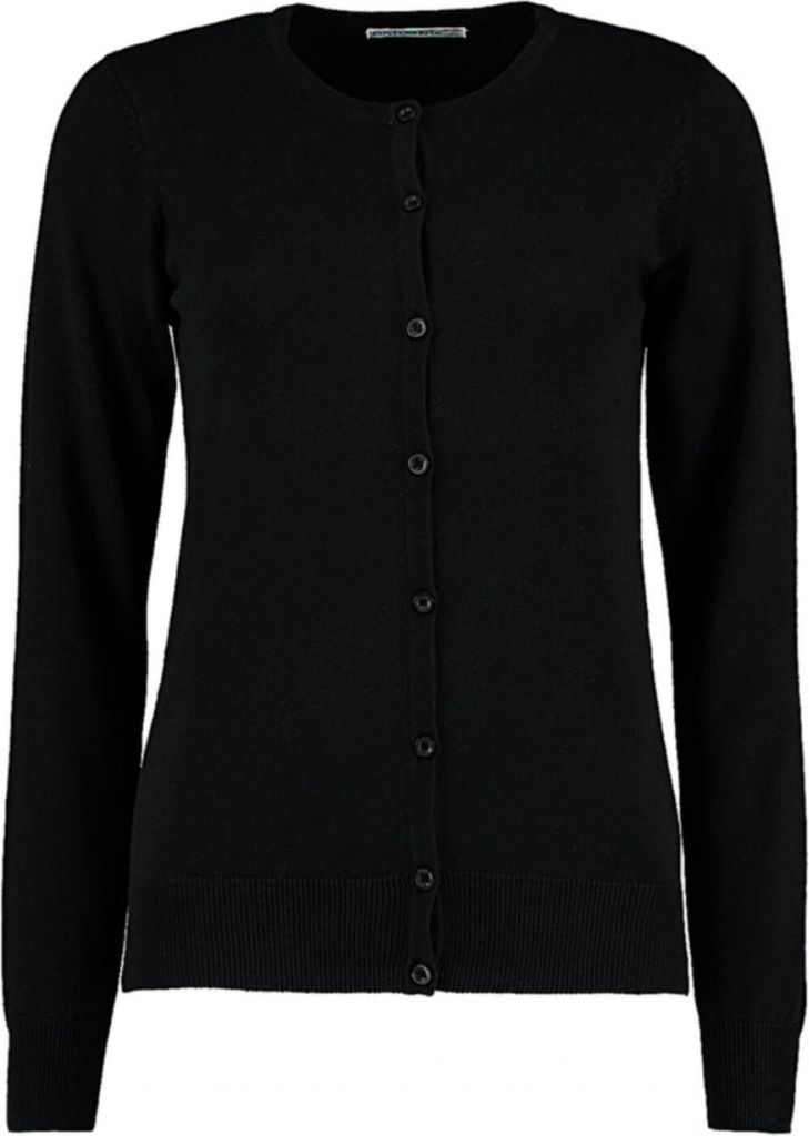 Kustom Kit KK355 | Women's Classic Fit Arundel Crew Neck Cardigan - Farbe: Black - Größe: 2XS