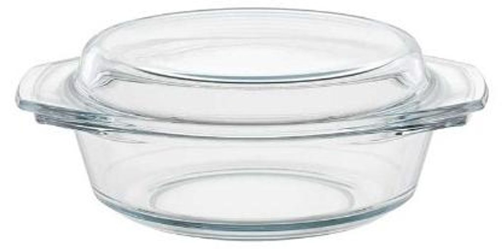 Simax Glasschüssel rund 1.0l mit Deckel Backofenform
