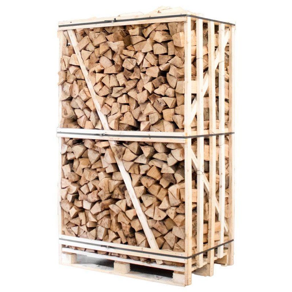Palette kammergetrocknetes gespalten Buche Brennholz 33cm