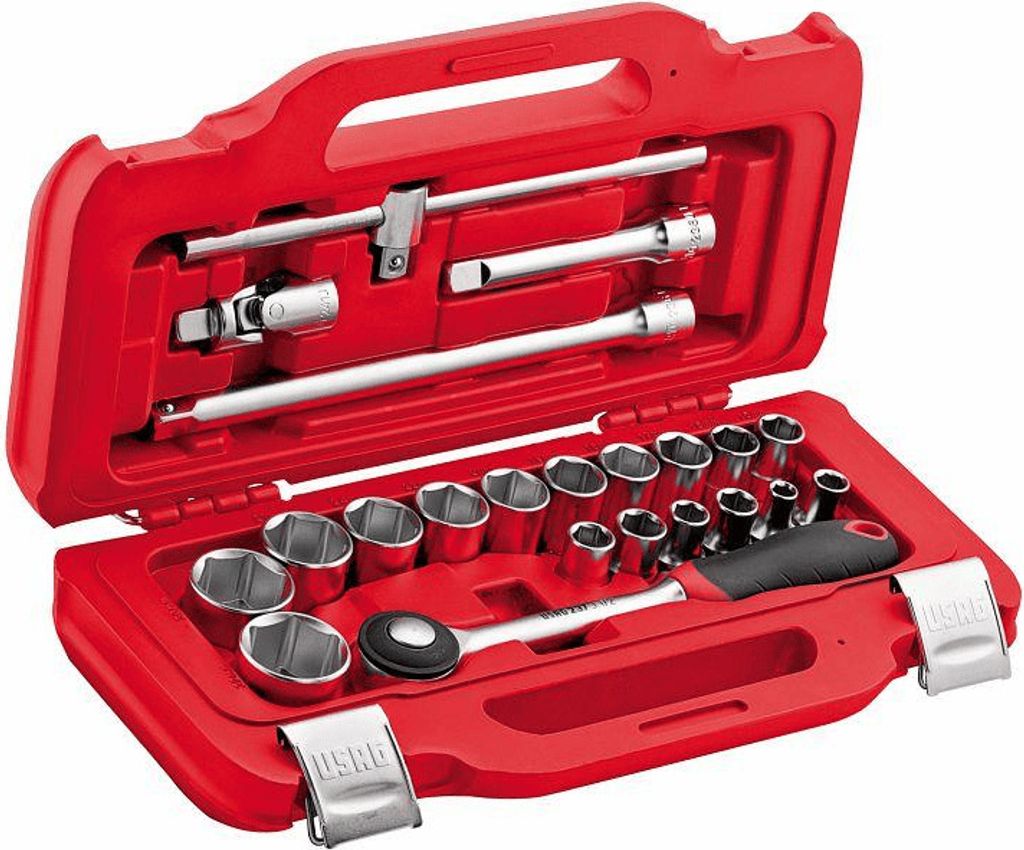 USAG U06010003 Sechskant-Steckschlüssel-Modularbox, 22-teilig