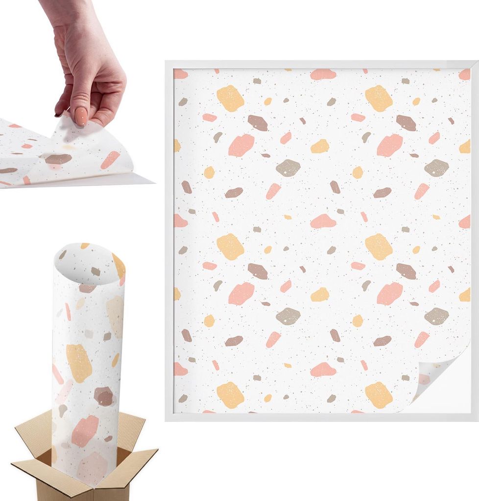 Buntglasfolie für Fenster – 116x100 cm – Stained-Glass-Fensterfolie, dekorativ & blickdicht – Selbstklebende Glasdekorfolie im Buntglas-Desi...