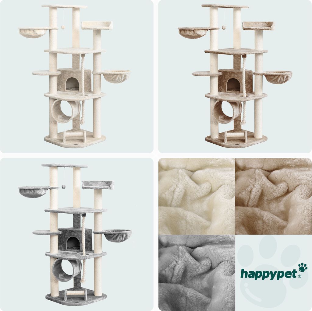 HAPPYPET Großer Kratzbaum Stabil 'Parker' 171 cm - 11 cm Produktbild 8