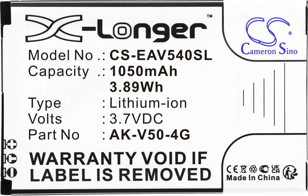 Akku für Emporia Active V50, Active V50 4G, Li-ion, 3,7V, Produktbild 