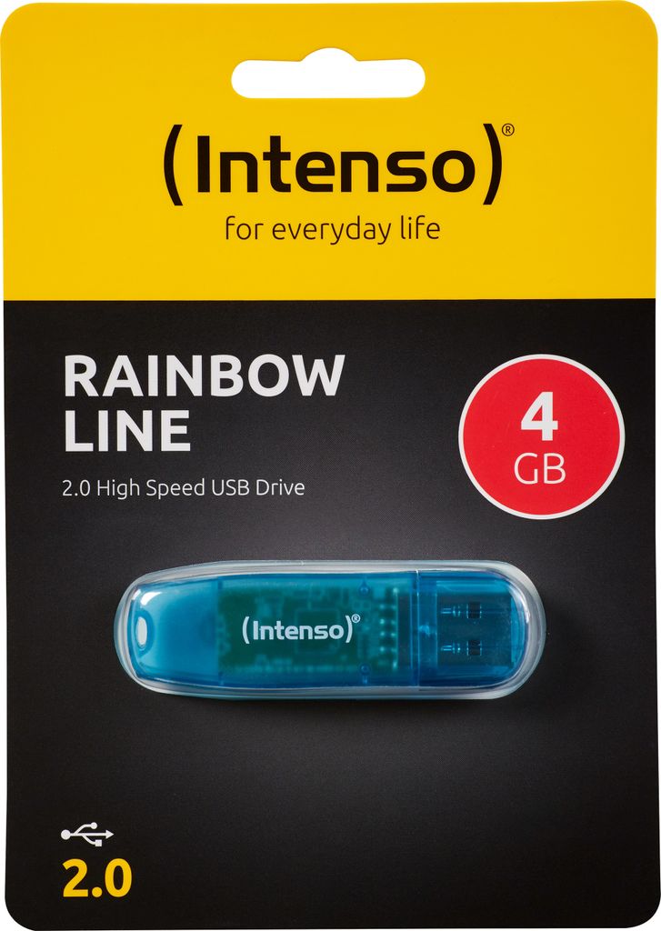 Intenso Rainbow Line, 4 GB, USB Typ-A, 2.0, 28 MB/s, Obrázok produktu 