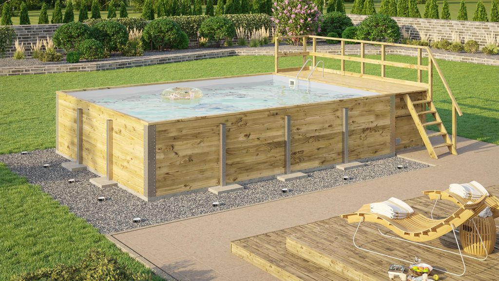 Massivholzpool 595 Gr.2 Hellgrau B x T x H 500 x 650 x 203 Produktbild 