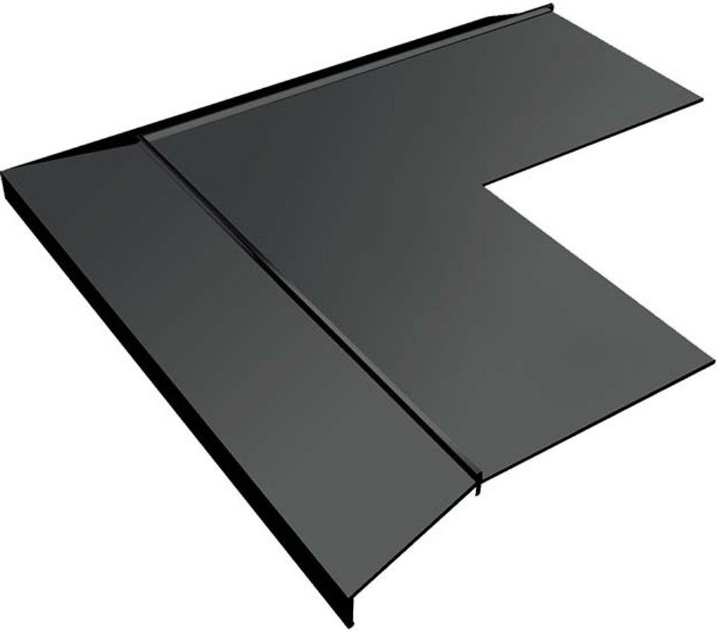 Renoplast Aluminium Traufprofil K10 Harzböden, Innenecke 90°, Graphit