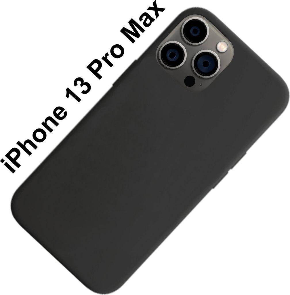 Schutzhülle für iPhone 13 Pro Max Silikon Case Matt Schwarz Cover Tasche Bumper Neu