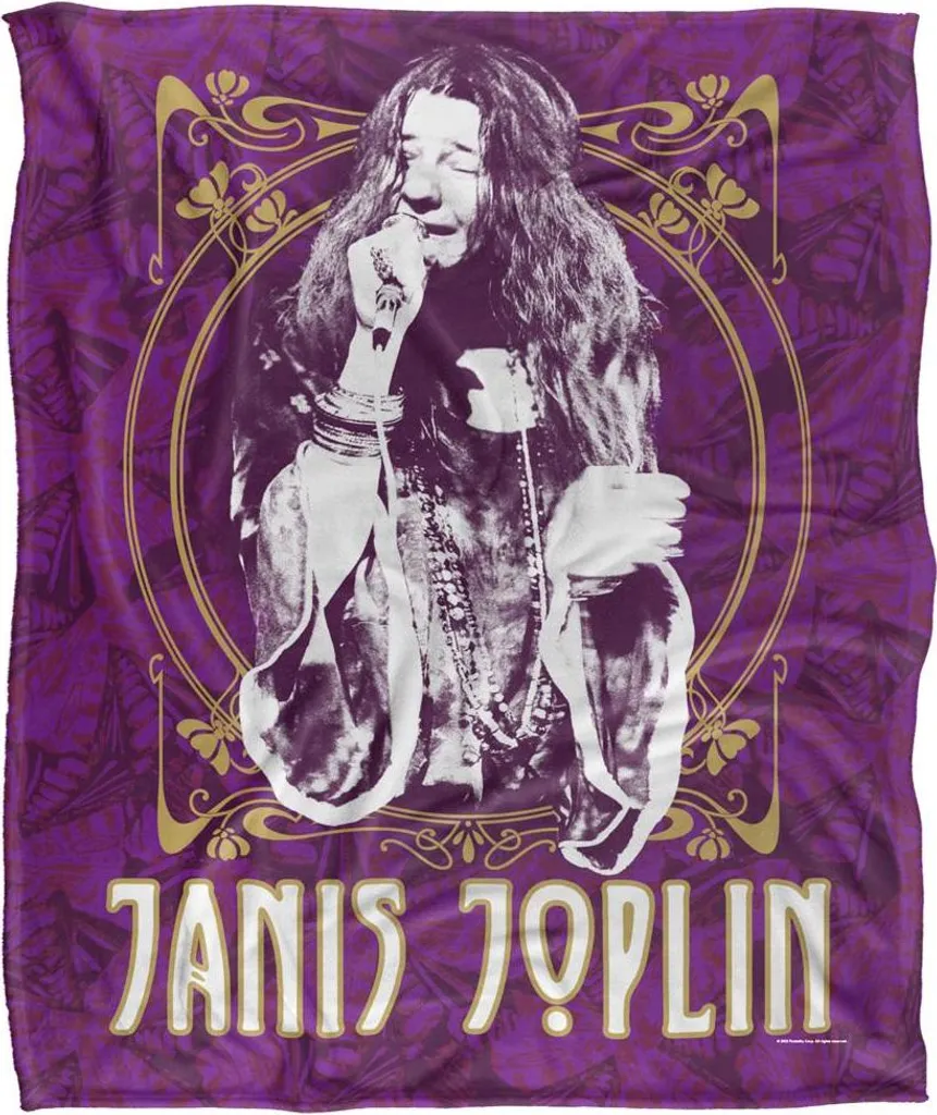 Couverture Janis Joplin TV24973 pour Décoration Salon et Confort Soyeux
