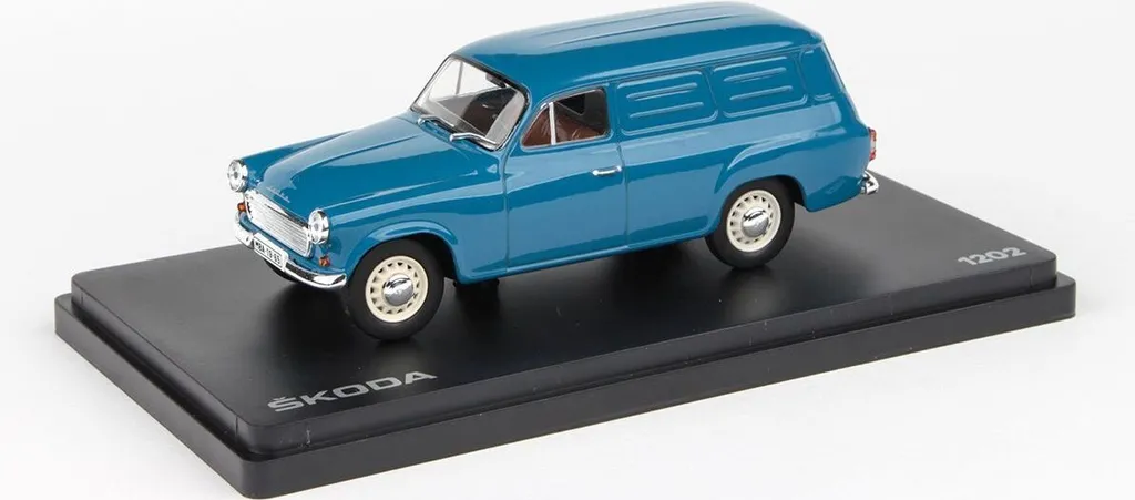 Skoda 1202 Van 1965 Gris Abrex 1:43 - Miniature de Collection Précise