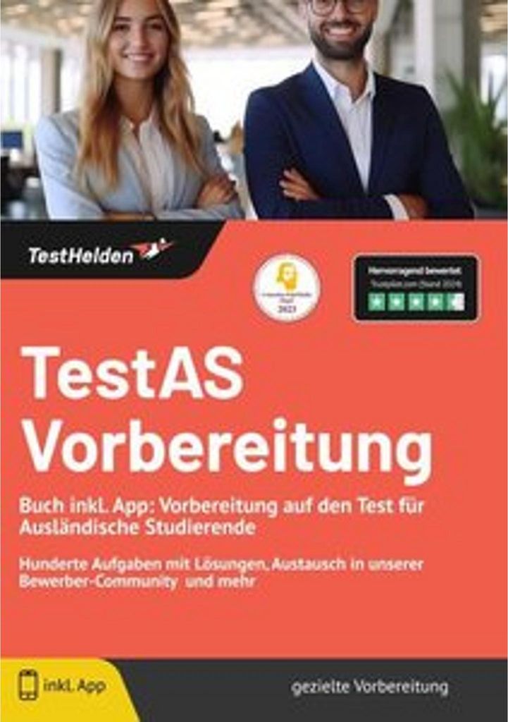 TestAS Vorbereitung - Buch inkl. App: Vorbereitung auf den Test für Ausländische Studierende: Hunderte Aufgaben mit Lösungen, Austausch in unser...