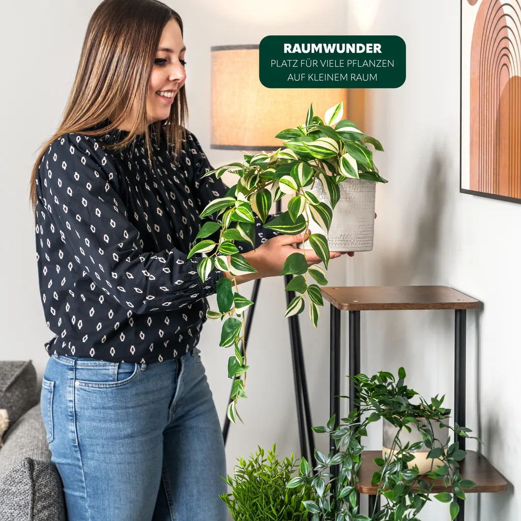Support de Fleurs Vertical pour Optimiser l'Espace Intérieur avec 5 Pots - 5