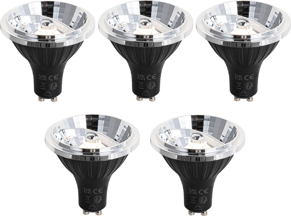 LUEDD 5er-Set GU10 3-Stufen-Dimmbare LED-Lampen 70mm 6,5W 600lm 2700K
