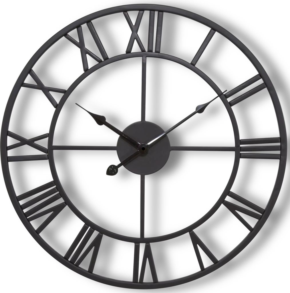 HSXL - Große industrielle Wanduhr aus Metall - 60 cm - Produktbild 1