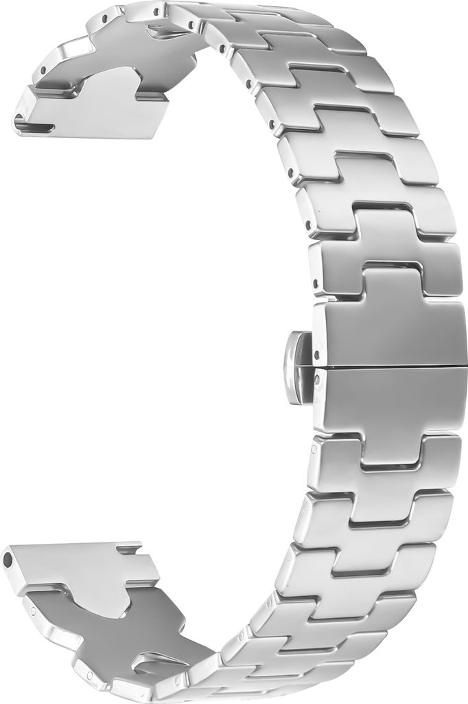 INF Stilvolles Edelstahlarmband für Fitbit Versa/Lite/Versa 2 Silber