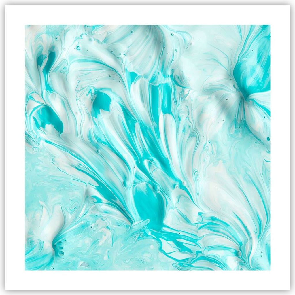 Poster - Poster ohne Rahmen - Blume Abstraktion - 50x50 cm - Wand Bild - Wanddeko - Wandbilder - Kunstposter - Wandposter - Bilder - Kunstdruck - W...