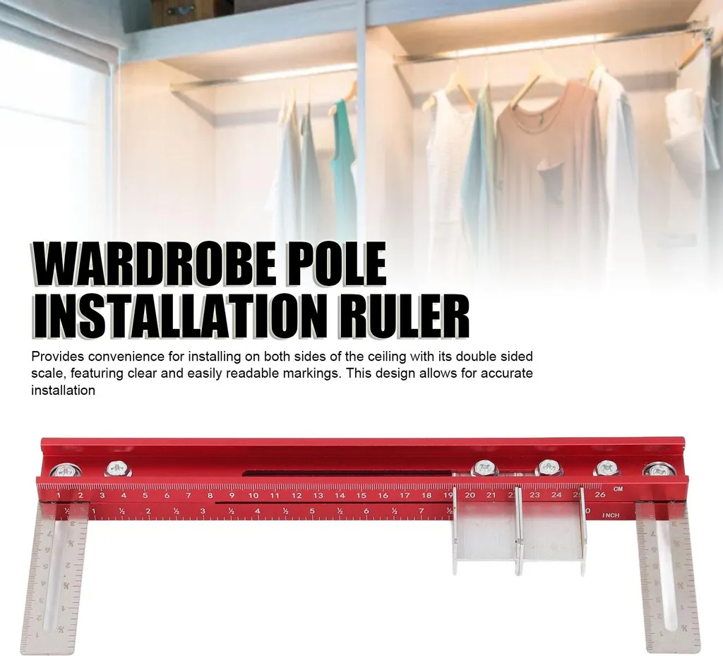 Support de montage pour penderie - Accessoire de fixation de tringle - 17