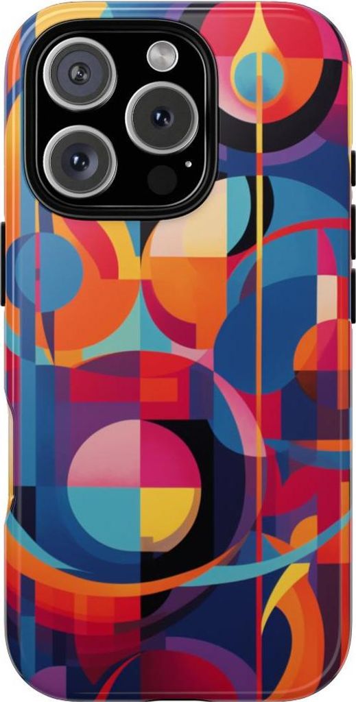 Lebendige geometrische Kunst – Hülle Kompatibel mit iPhone 16 Pro