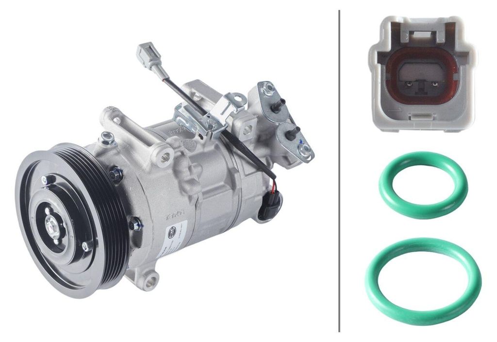 Compresseur de climatisation 12 V, Ø 125 mm, HELLA Image du produit 