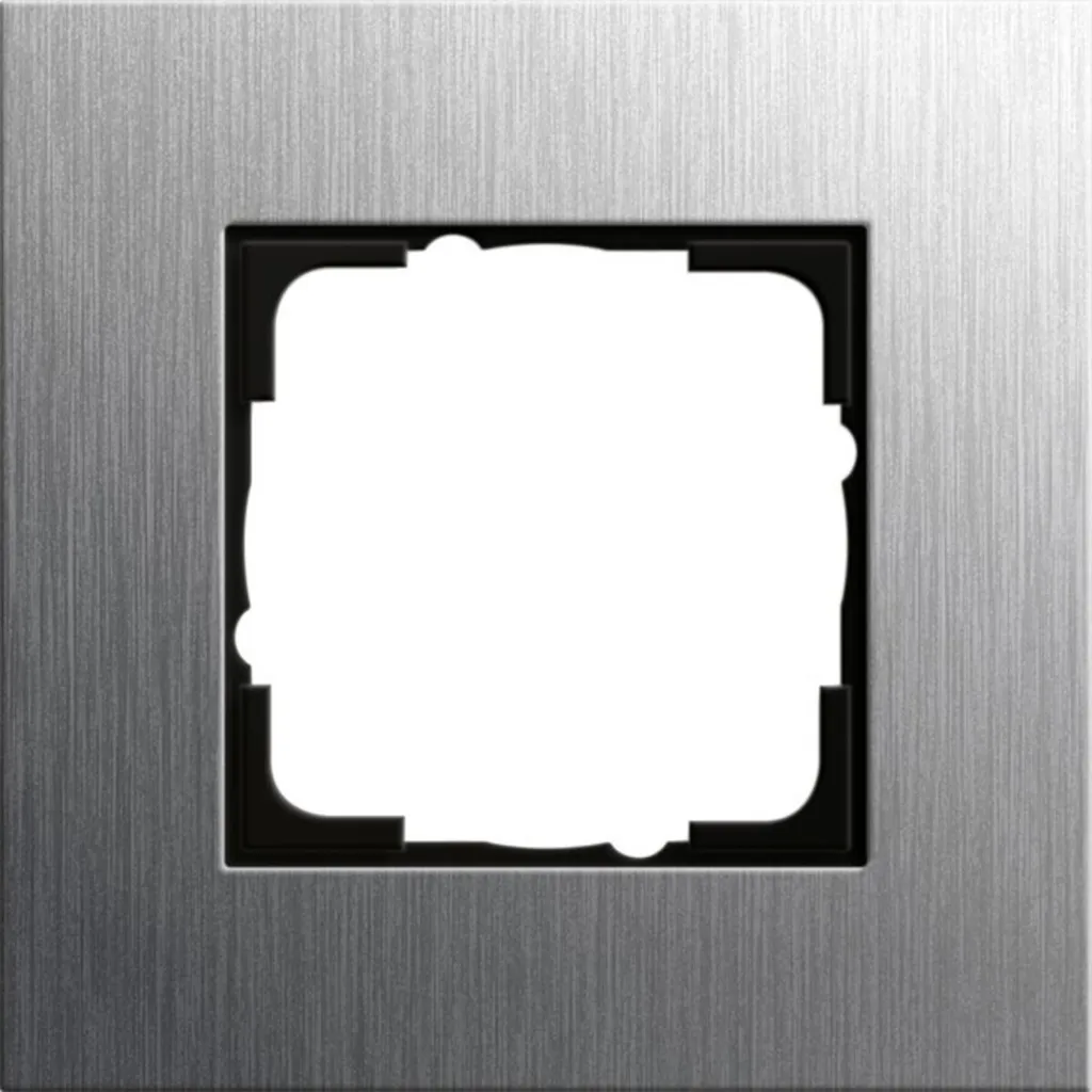 Cadre de finition simple Gira 0211219 en inox pour System 55 Gira