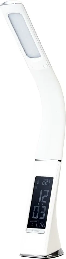Immax LEATHER WHITE : Lampe de table LED blanche effet cuir élégante