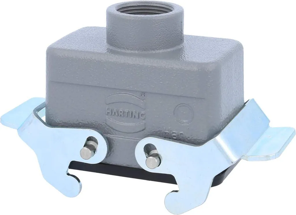 Boîtier d'accouplement industriel Harting Han 10B, 1xPG16, 2 étriers