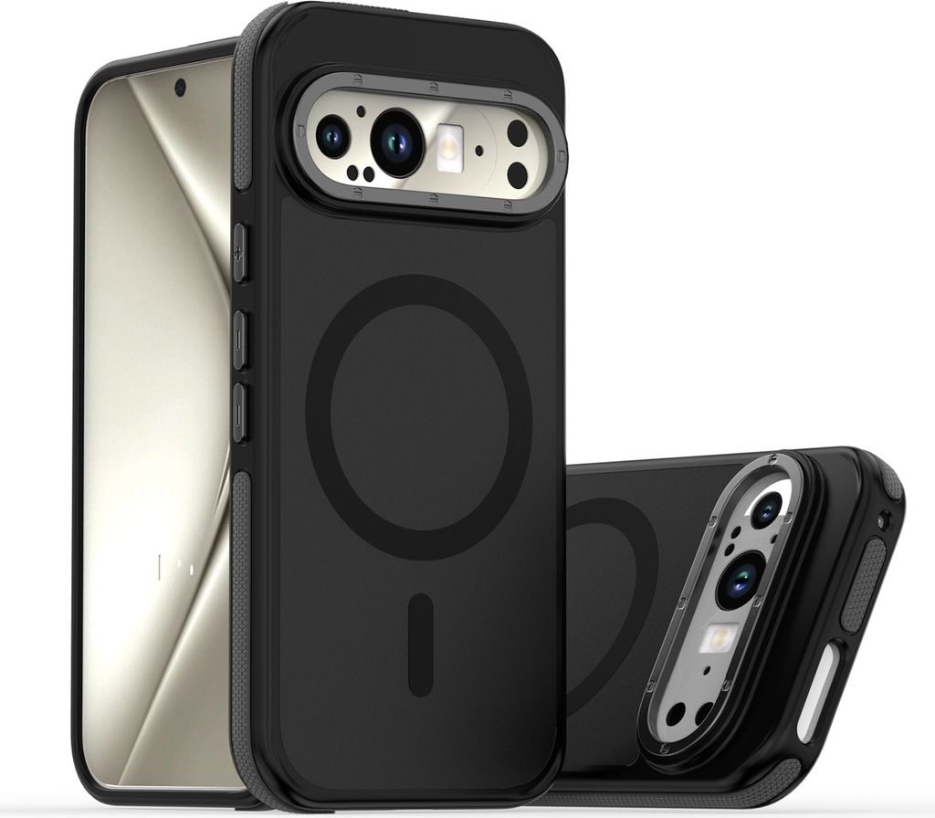 Für Google Pixel 9 Pro XL Dual-Color Skin Feel Magsafe Handy Hülle Case Schwarz