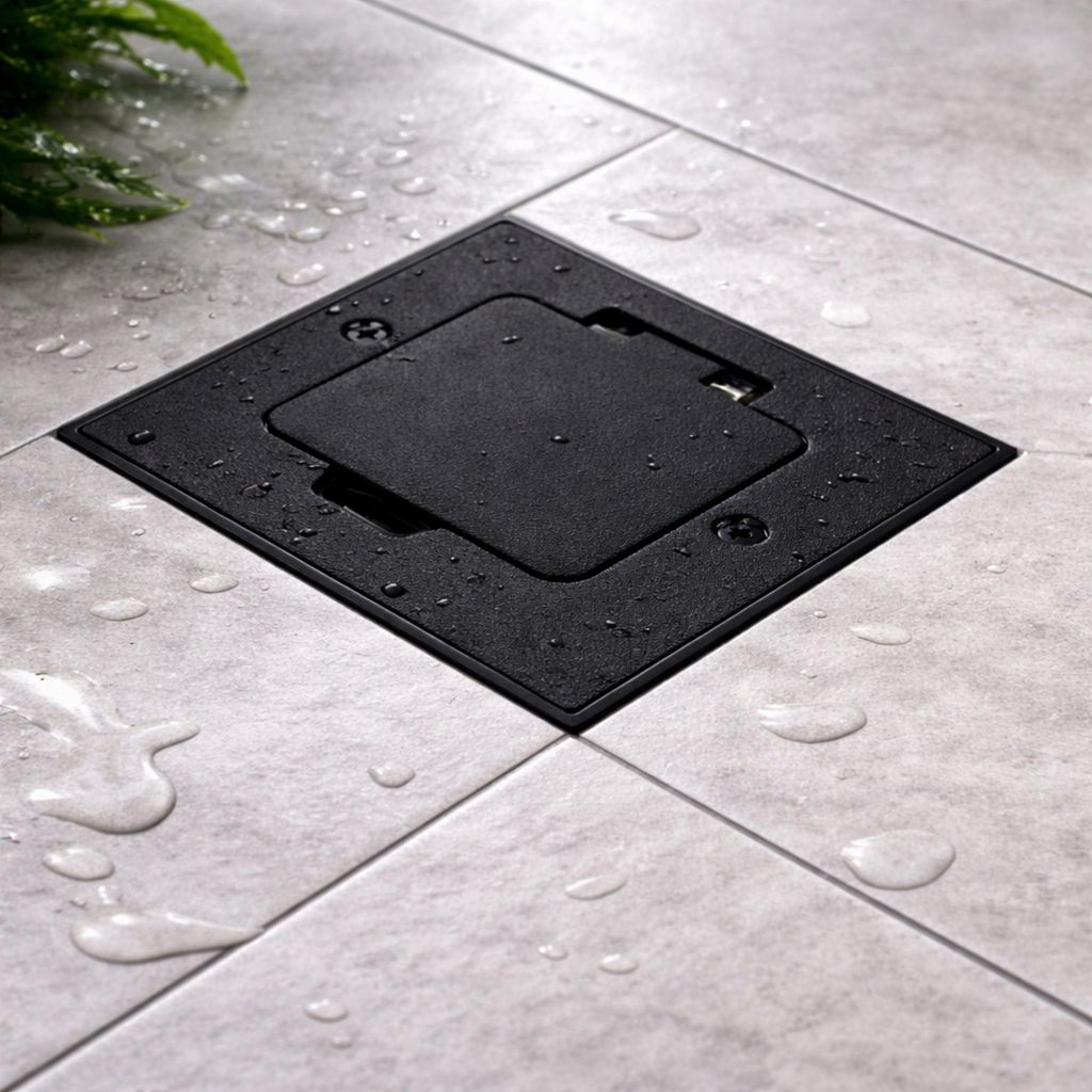 Presa da incasso in acciaio inox IP44 con coperchio a Immagine del prodotto 