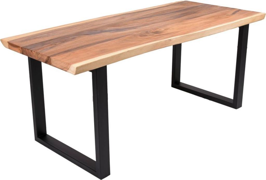 Tisch TAWAN, Suar massiv, Tischbeine Metall Produktbild 