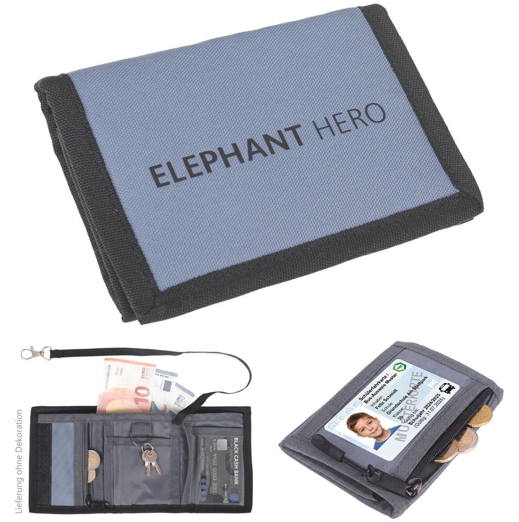 Geldbörse Jungen Schülerbörse Kindergeldbörse Elephant Hero Produktbild 