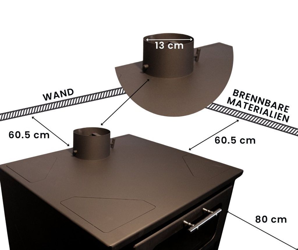 Kaminofen Holzofen Wasserführend Zvezda GF VR 16 Backofen Produktbild 7